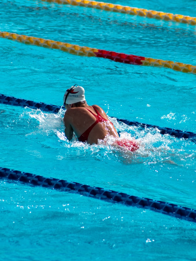 Women Swimming Breast Stroke.